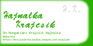 hajnalka krajcsik business card